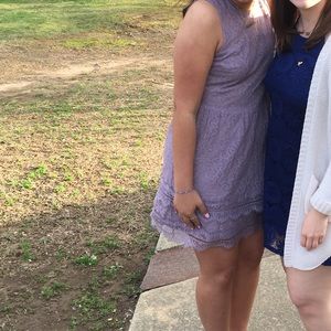 Lavender lace tea dress